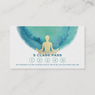 Yoga Meditation Instructor Class Pass Loyalty Card
