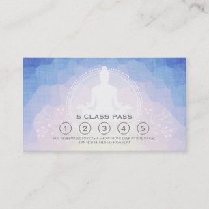 Yoga Meditation Instructor Class Pass Loyalty Card
