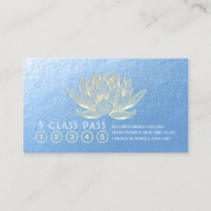 Yoga Meditation Instructor Class Pass Loyalty Card