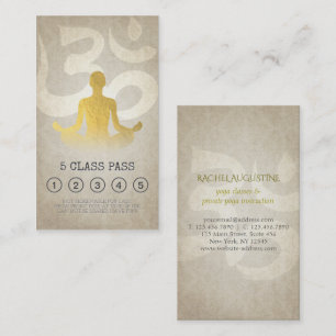 Yoga Meditation Instructor Class Pass Loyalty Card
