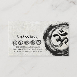 Yoga Meditation Instructor Class Pass Loyalty Card