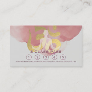 Yoga Meditation Instructor Class Pass Loyalty Card