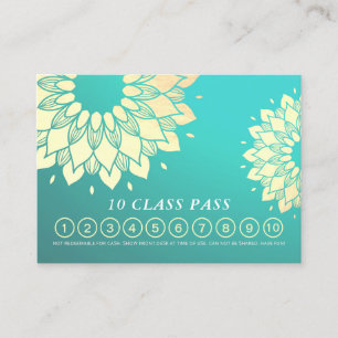 Yoga Meditation Instructor Class Pass Loyalty Card