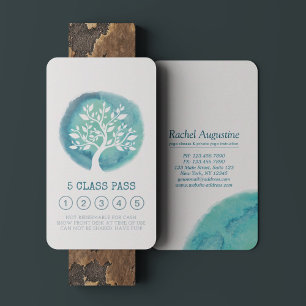 Yoga Meditation Instructor Class Pass Loyalty Card