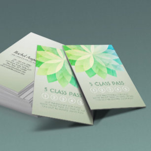 Yoga Meditation Instructor Class Pass Loyalty Card