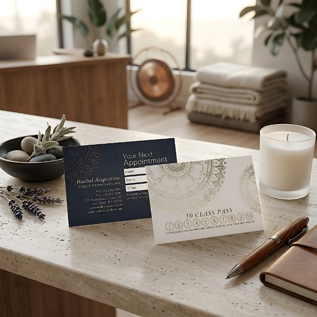 Yoga Meditation Instructor Class Pass Loyalty Card (Creator Uploaded)