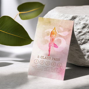 Yoga Meditation Instructor Class Pass Loyalty Card