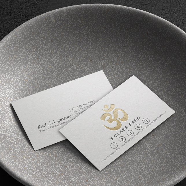 Yoga Meditation Instructor Class Pass Loyalty Card (Creator Uploaded)