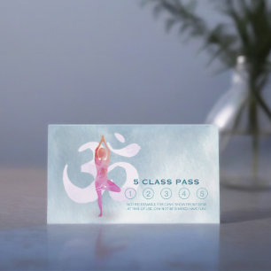 Yoga Meditation Instructor Class Pass Loyalty Card