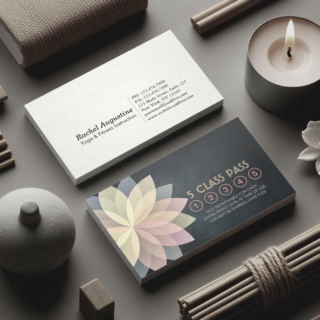 Yoga Meditation Instructor Class Pass Loyalty Card (Creator Uploaded)