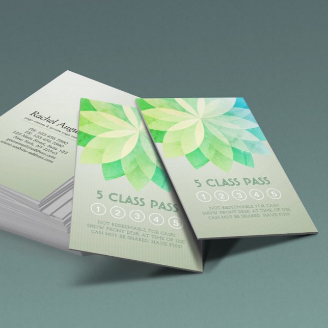 Yoga Meditation Instructor Class Pass Loyalty Card (Creator Uploaded)