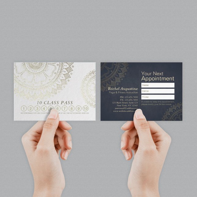 Yoga Meditation Instructor Class Pass Loyalty Card (Creator Uploaded)