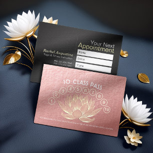 Yoga Meditation Instructor Class Pass Loyalty Card