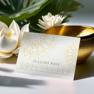 Yoga Meditation Instructor Class Pass Loyalty Card