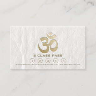 Yoga Meditation Instructor Class Pass Loyalty Card