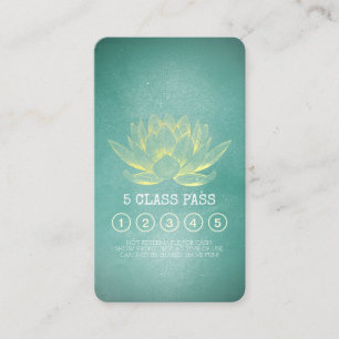 Yoga Meditation Instructor Class Pass Loyalty Card