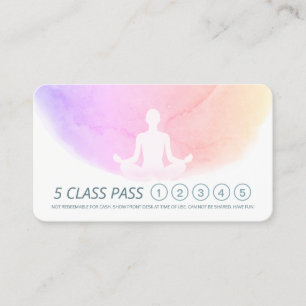 Yoga Meditation Instructor Class Pass Loyalty Card