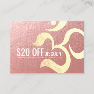 Yoga Meditation Instructor Discount Coupon Om Sign