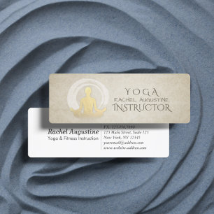 Yoga Meditation Instructor Easy Pose ZEN Symbol Mini Business Card