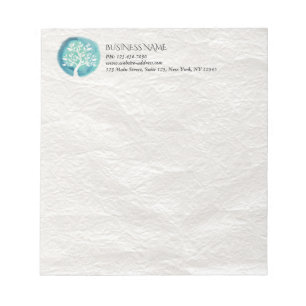 Yoga Meditation Instructor Elegant Watercolor Tree Notepad
