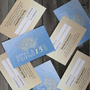 YOGA Meditation Instructor Gold Lotus Referral Card
