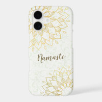Yoga Meditation Instructor Gold Mandala Flowers