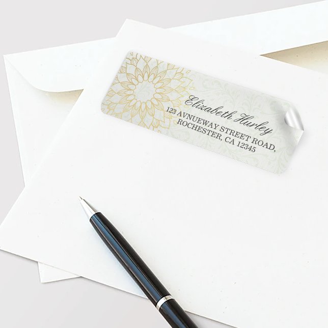 Yoga Meditation Instructor Gold Mandala Flowers (Creator Uploaded)