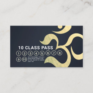 Yoga Meditation Instructor Life Coach Class Pass Loyalty Card