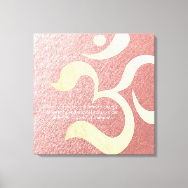 Yoga Meditation Instructor Life Coach OM Quotes Canvas Print (Front)