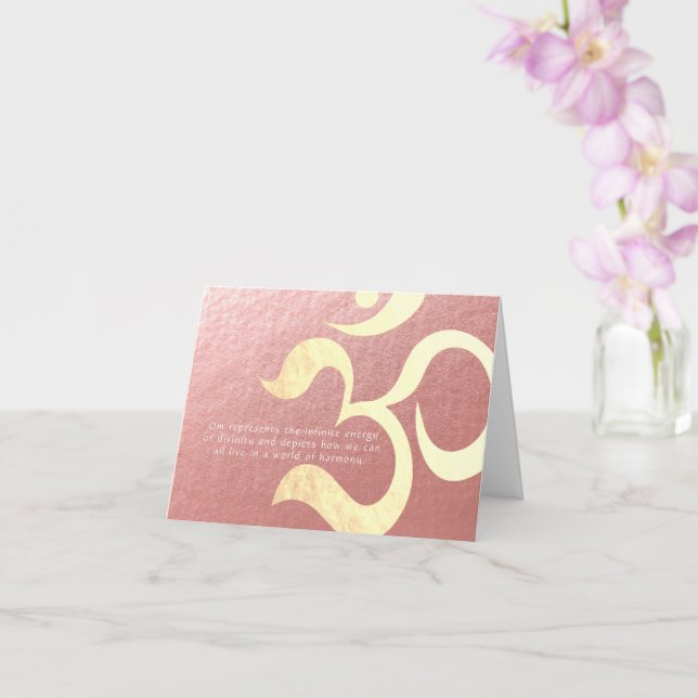 Yoga Meditation Instructor Life Coach OM Quotes Card (Orchid)