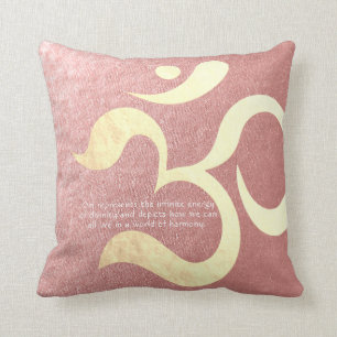 Yoga Meditation Instructor Life Coach OM Quotes Cushion