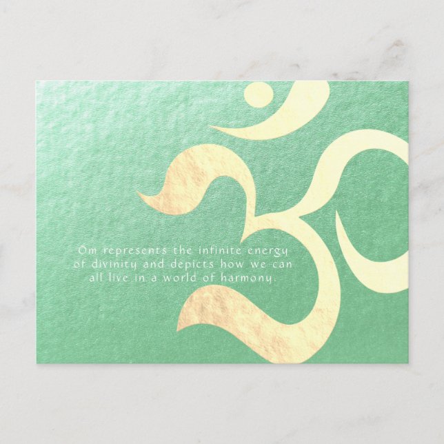 Yoga Meditation Instructor Life Coach OM Quotes Postcard (Front)