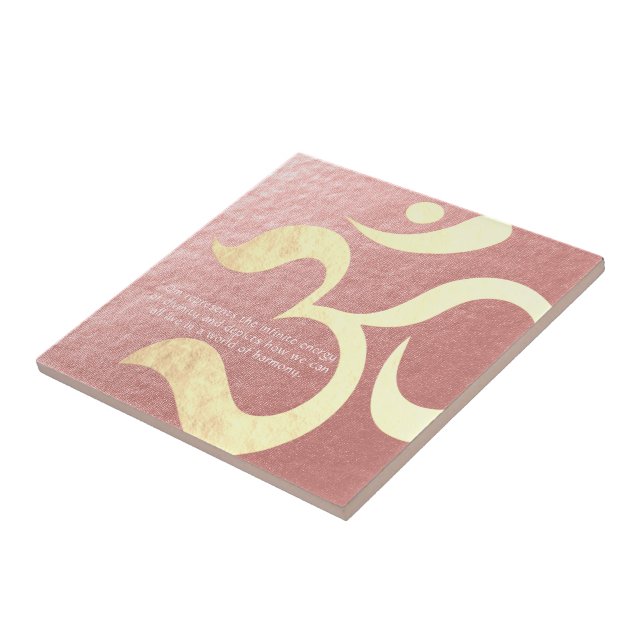 Yoga Meditation Instructor Life Coach OM Quotes Tile (Side)