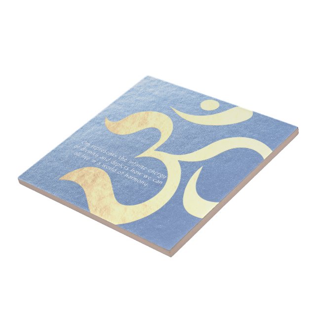 Yoga Meditation Instructor Life Coach OM Quotes Tile (Side)