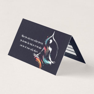 Yoga Meditation Instructor Lotus Pose Brush Stroke Business Card