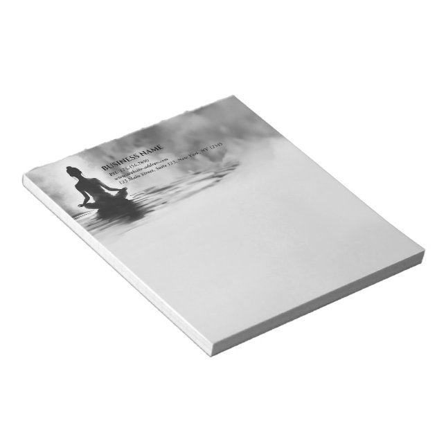 Yoga Meditation Instructor Lotus Pose Ink Painting Notepad (Angled)