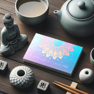 Yoga Meditation Instructor Mandala Loyalty Punch Card