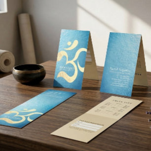 Yoga Meditation Instructor OM Symbol Price List Business Card