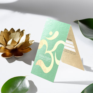 Yoga Meditation Instructor OM Symbol Price List Business Card