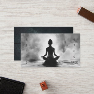 Yoga Meditation Instructor Padmasana Loyalty Punch Card