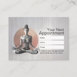 Yoga Meditation Instructor Reiki Master Lotus Pose Appointment Card