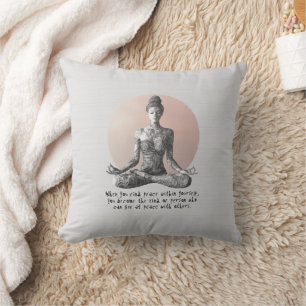 Yoga Meditation Instructor Reiki Master Lotus Pose Cushion