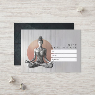 Yoga Meditation Instructor Reiki Master Lotus Pose Discount Card