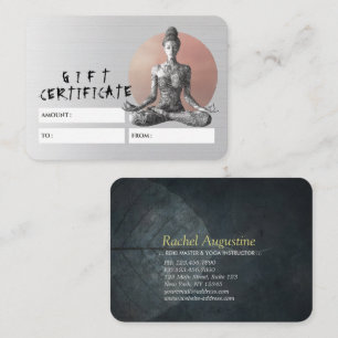 Yoga Meditation Instructor Reiki Master Lotus Pose Discount Card