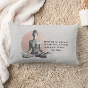 Yoga Meditation Instructor Reiki Master Lotus Pose Lumbar Cushion