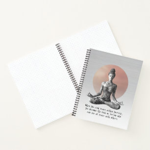 Yoga Meditation Instructor Reiki Master Lotus Pose Notebook