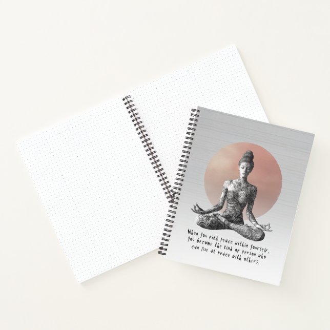 Yoga Meditation Instructor Reiki Master Lotus Pose Notebook (Inside)