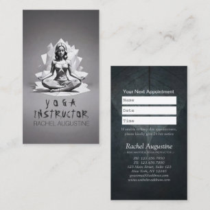 Yoga Meditation Instructor Reiki Master Low Poly Appointment Card