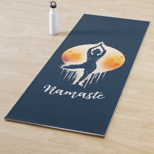 Yoga Meditation Instructor Tree Pose Full Moon Mat