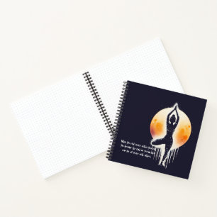 Yoga Meditation Instructor Tree Pose Full Moon Notebook